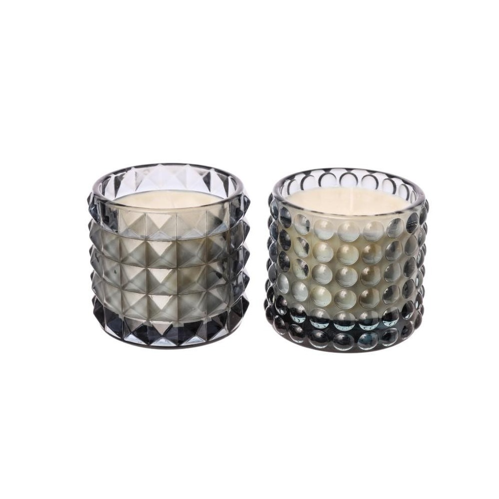 CANDELA IN VETRO 2ASS GREY